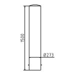 Afzetpaal - 273 mm - Beton