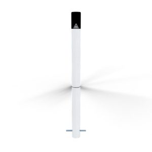 Afzetpaal – Ø 60 mm – H 500 mm – Met zwart kopstuk – Verzinkt – Beton
