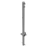 Afzetpaal - 60 mm - Hangslot - Neerklapbaar