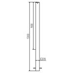 Afzetpaal - 70x70 mm - Beton storten