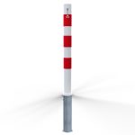 Afzetpaal - 76 mm - Europrofielcilinder slot - Uitneembaar