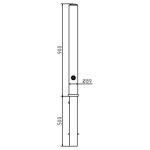 Afzetpaal - 89 mm - Driekant slot - Uitneembaar