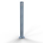 Afzetpaal - 89 mm - Voetplaat