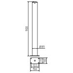 Afzetpaal - 89 mm - Voetplaat