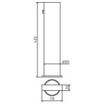 Bodemhuls voor afzetpalen diameter 60 mm tot 76 mm - Met vergrendelmechanisme