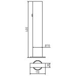 Bodemhuls voor afzetpalen diameter 60 mm tot 76 mm - Met vergrendelmechanisme