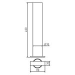Bodemhuls voor afzetpalen diameter 60 mm tot 76 mm - Zonder vergrendelmechanisme