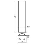 Bodemhuls voor afzetpalen diameter 60 mm tot 76 mm - Zonder vergrendelmechanisme