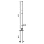 Flexibele KICKBACK afzetpaal - 60 mm - In beton storten