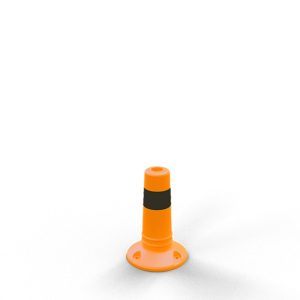 Flexibele afzetpaal – Ø 80 mm – H 300 mm – Geel/zwart