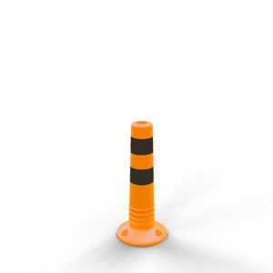 Flexibele afzetpaal – Ø 80 mm – H 450 mm – Geel/zwart