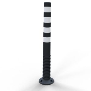Flexibele afzetpaal – Ø 80 mm – H 1000 mm – Zwart/wit