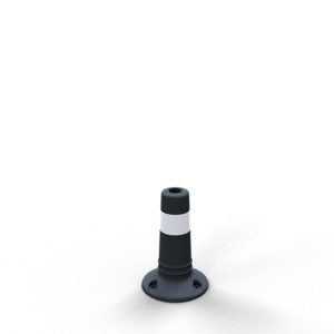 Flexibele afzetpaal – Ø 80 mm – H 300 mm – Zwart/wit