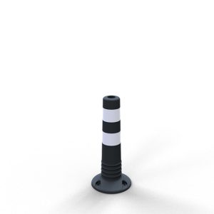 Flexibele afzetpaal – Ø 80 mm – H 450 mm – Zwart/wit