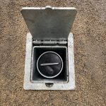 Thumbnail of http://Marshalls%20handmatig%20bedienbare%20inzinkbare%20verkeerspaal%20bollard%20met%20reflectie