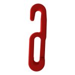 Plastic ophanghaak voor afsluitketting rood