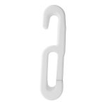 Plastic ophanghaak voor afsluitketting wit