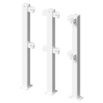 Railingsysteem beschermpaal - 70x70 - Geel zwart - Vaste paal