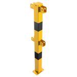 Railingsysteem beschermpaal - 70x70 - Geel zwart - Vaste paal