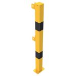 Railingsysteem beschermpaal - 70x70 - Geel zwart - Vaste paal