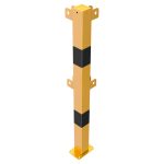 Railingsysteem beschermpaal - 70x70 - Geel zwart - Vaste paal