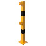 Railingsysteem beschermpaal - 70x70 - Geel zwart - Vaste paal uitneembaar