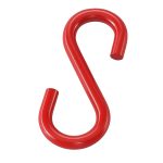 Stalen S-haak voor kettingpaal ketting rood