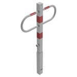 Uitneembare parkeerbeugel met driekantslot - 900 mm hoog