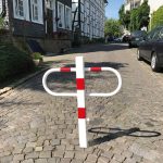 Uitneembare parkeerbeugel met driekantslot - 900 mm hoog