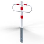 Uitneembare parkeerbeugel met europrofielcilinderslot - 900 mm hoog