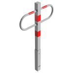 Uitneembare parkeerbeugel met europrofielcilinderslot - 900 mm hoog