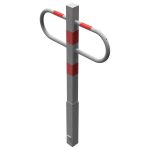 Uitneembare parkeerbeugel met europrofielcilinderslot - 900 mm hoog
