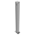 Vierkante afzetkettingpaal - 70x70 mm - Eurocilinder slot - Voetplaat