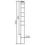 Vierkante afzetpaal - 100x100 mm - In beton storten