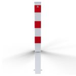 Vierkante afzetpaal - 100x100 mm - In beton storten