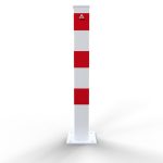 Vierkante afzetpaal - 100x100 mm - Vastschroeven op voetplaat