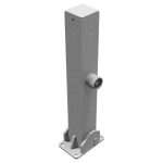 Vierkante afzetpaal - 70x70 mm - 500 mm hoog - Driehoek slot - Neerklapbaar