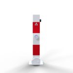 Vierkante afzetpaal - 70x70 mm - 500 mm hoog - Driehoek slot - Neerklapbaar