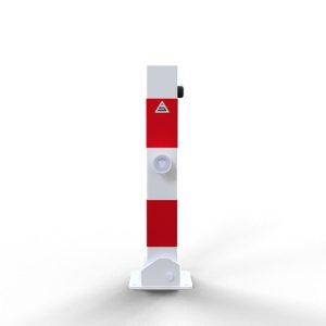 Schake afzetpaal – 70×70 mm – 500 mm – Driehoek slot – Neerklapbaar