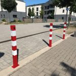 Vierkante afzetpaal - 70x70 mm - 8 mm driekant slot - Uitneembaar