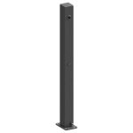 Vierkante afzetpaal - 70x70 mm - 8mm driekant slot - Neerklapbaar