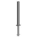 Vierkante afzetpaal - 70x70 mm - 8mm driekant slot - Neerklapbaar