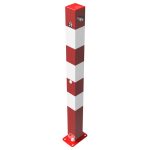 Vierkante afzetpaal - 70x70 mm - 8mm driekant slot - Neerklapbaar