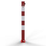 Vierkante afzetpaal - 70x70 mm - 8mm driekant slot - Neerklapbaar