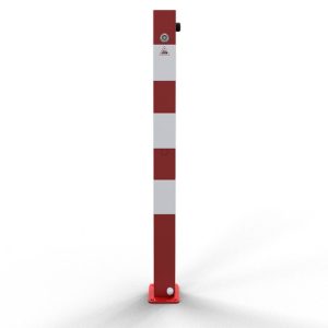 Schake afzetpaal – 70×70 mm – 8 mm driehoek slot – Neerklapbaar