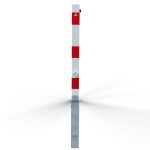 Vierkante afzetpaal - 70x70 mm - Driehoek slot - Liftbaar en neerklapbaar