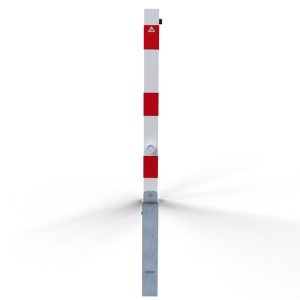 Schake afzetpaal – 70×70 mm – Driehoek slot – Liftbaar en neerklapbaar