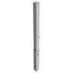 Vierkante afzetpaal - 70x70 mm - Driehoek slot - Liftbaar en neerklapbaar