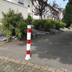 Vierkante afzetpaal - 70x70 mm - Driehoek slot - Neerklapbaar