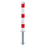 Vierkante afzetpaal - 70x70 mm - Driehoek slot - Neerklapbaar